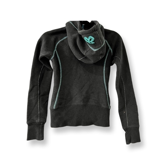 Aritzia TNA sweater Dark Grey with blue details. - Picture 3 of 10